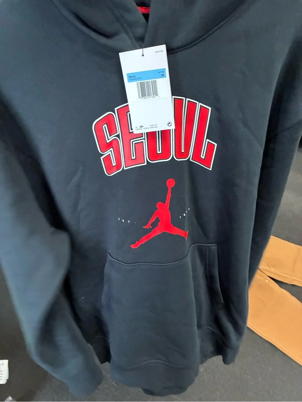 Nike Air Jordan Fleece Hoodi Hq0428-010 Bnwt Only Korea Seoul Edtition Xl SZ Med